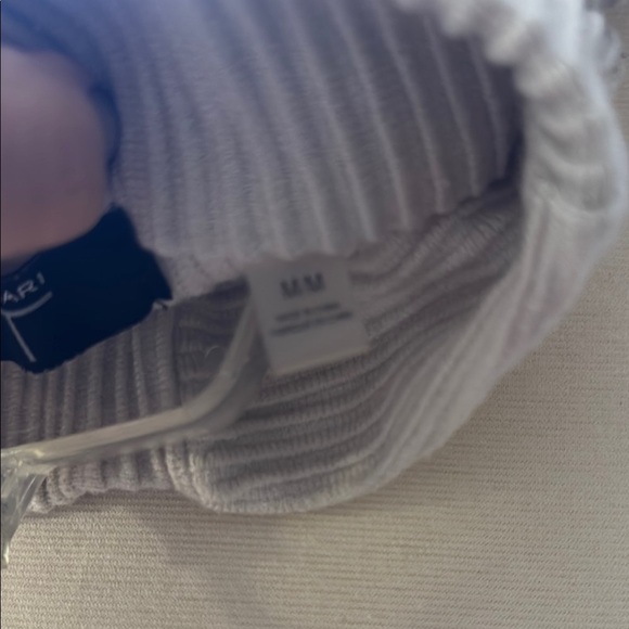 EUC Tahari Cream Sweatshirt/Sweater Directional Ribbed Knit Mock Collar - Picture 7 of 9